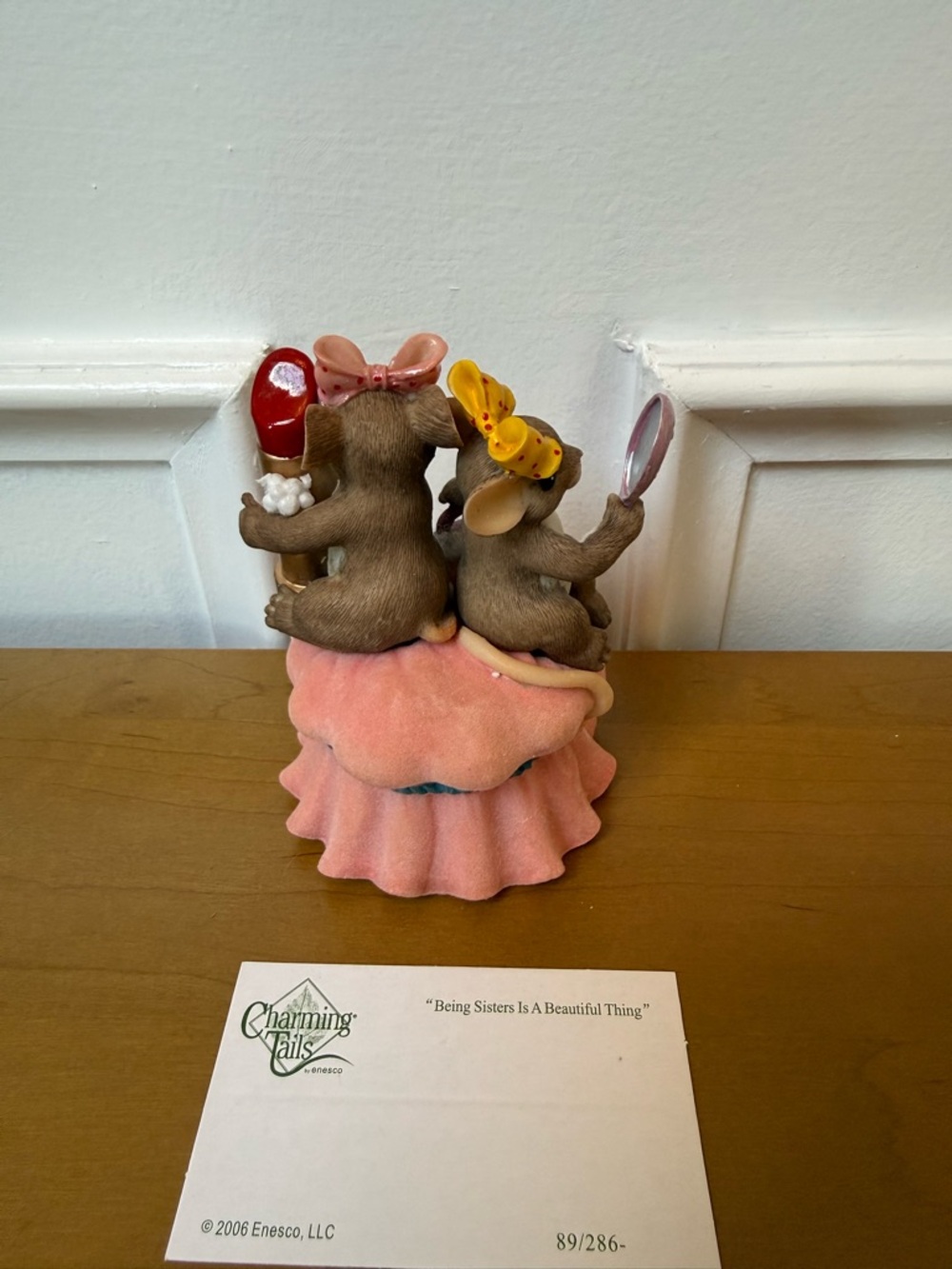 Charming Tails Pink 'Being Sisters Is A Beautiful Thing' Figurine - Picture 2 of 4